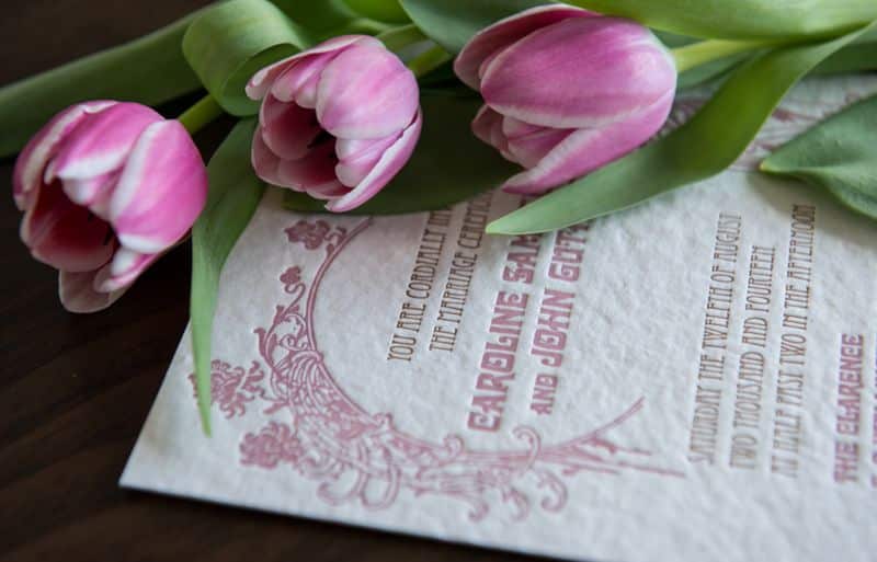 Art Nouveau inspired invite