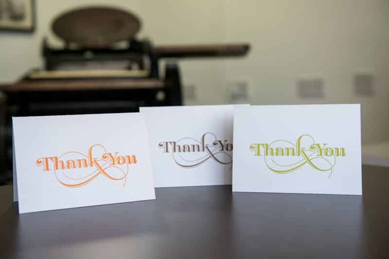 Trio of thank you cards