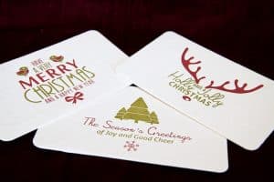 Three festive postcards