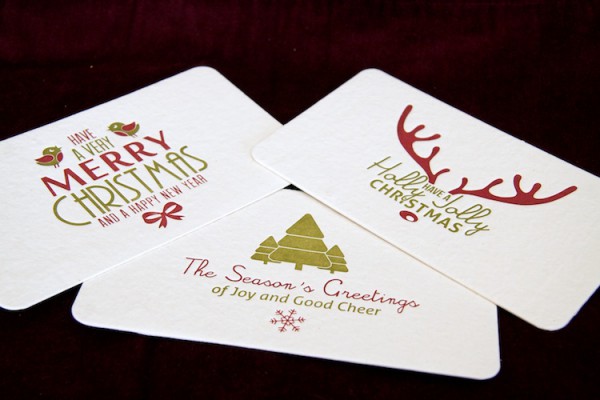 Three festive postcards