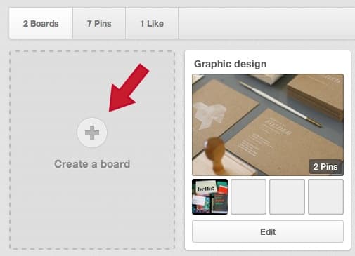 Adding a pinterest board