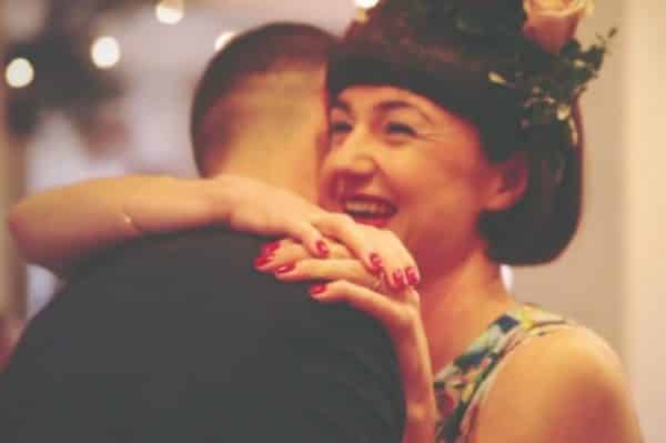 Kate hugging her husband Brian