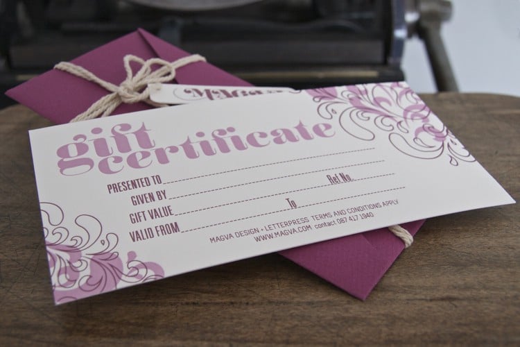 Gift Voucher and Envelope