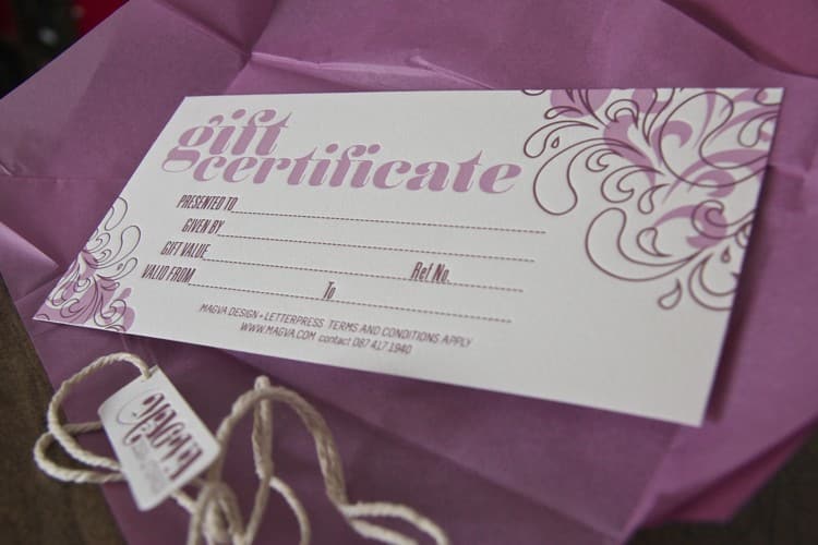 Gift Certificate - Opened