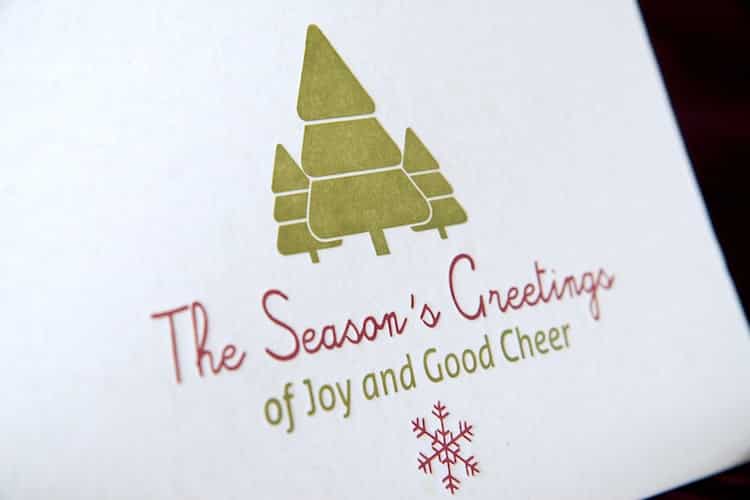 The seasons greetings postcard